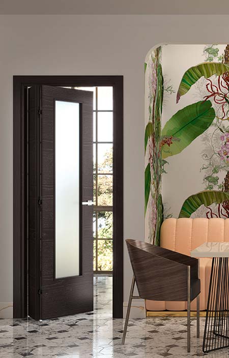 porte in legno con vetri